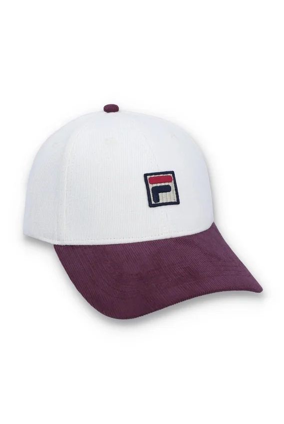 Casquette de baseball en velours côtelé à blocs de couleur Gardenia Clarke