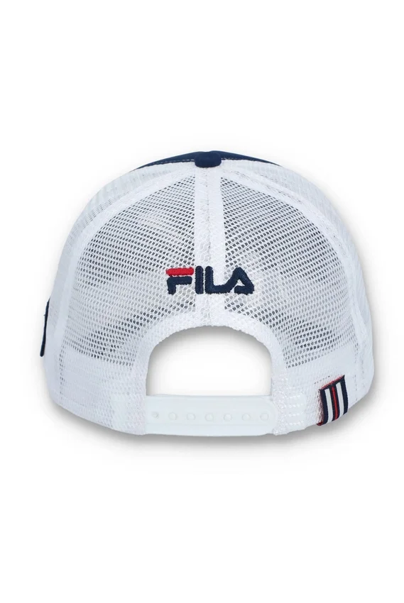 Casquette Fila Navy Wells Slogan en néoprène avec arrière en maille