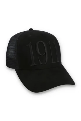 Casquette Hazza Large 1911 à dos en maille et broderie, noire
