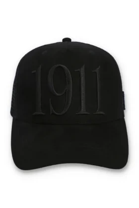Casquette Hazza Large 1911 à dos en maille et broderie, noire