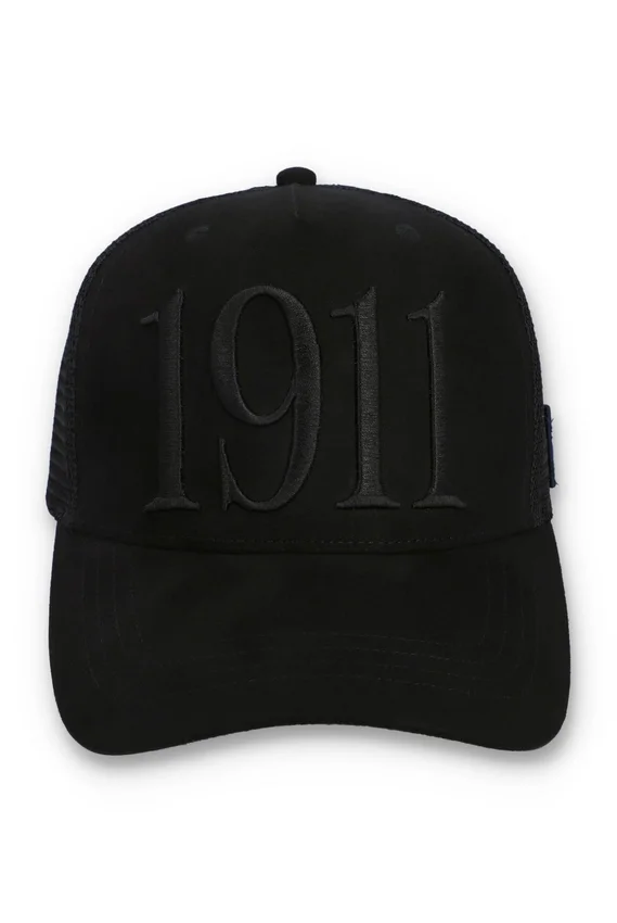 Casquette Hazza Large 1911 à dos en maille et broderie, noire