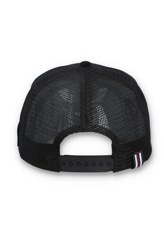 Casquette Hazza Large 1911 à dos en maille et broderie, noire