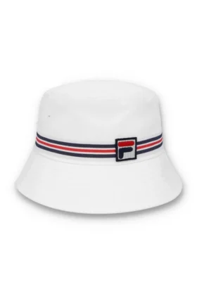 Chapeau bucket « Heritage Stripe » blanc