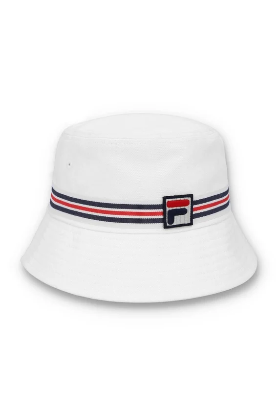 Chapeau bucket « Heritage Stripe » blanc
