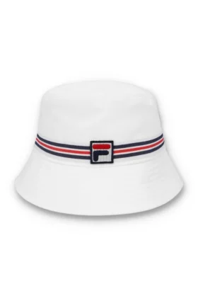 Chapeau bucket « Heritage Stripe » blanc