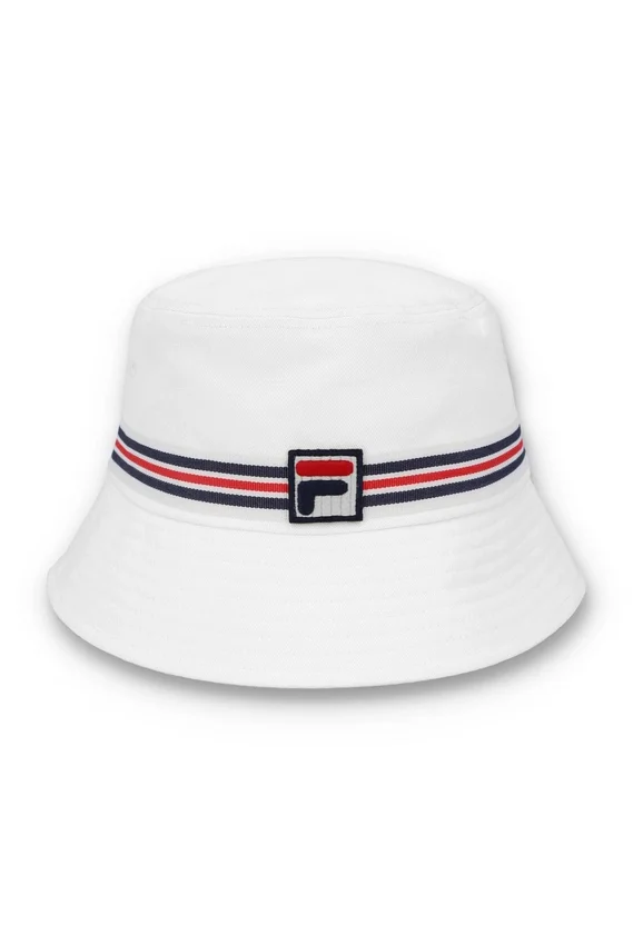 Chapeau bucket « Heritage Stripe » blanc