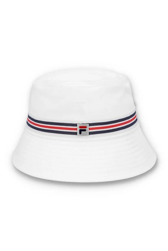 Chapeau bucket « Heritage Stripe » blanc