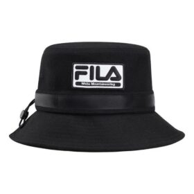 Chapeau de plage décontracté Fila x White Mountaineering avec logo « Noir et blanc »