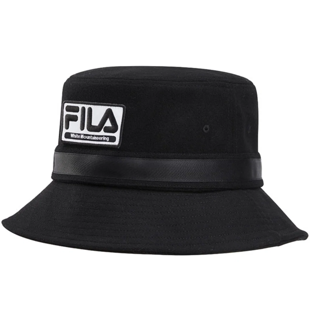 Chapeau de plage décontracté Fila x White Mountaineering avec logo « Noir et blanc »