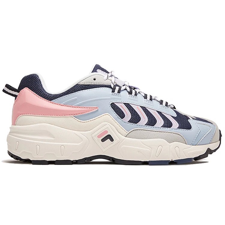 Chaussure rétro bleue et rose