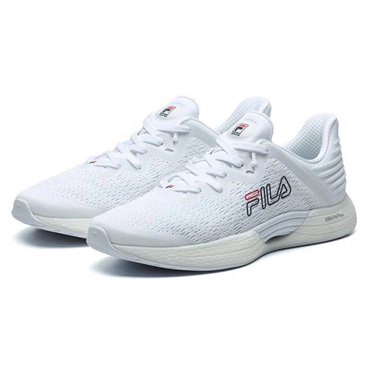Chaussures basses de sport « Blanc Logo noir »