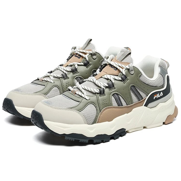 Chaussures basses Trek 1s « Gris, vert, marron »