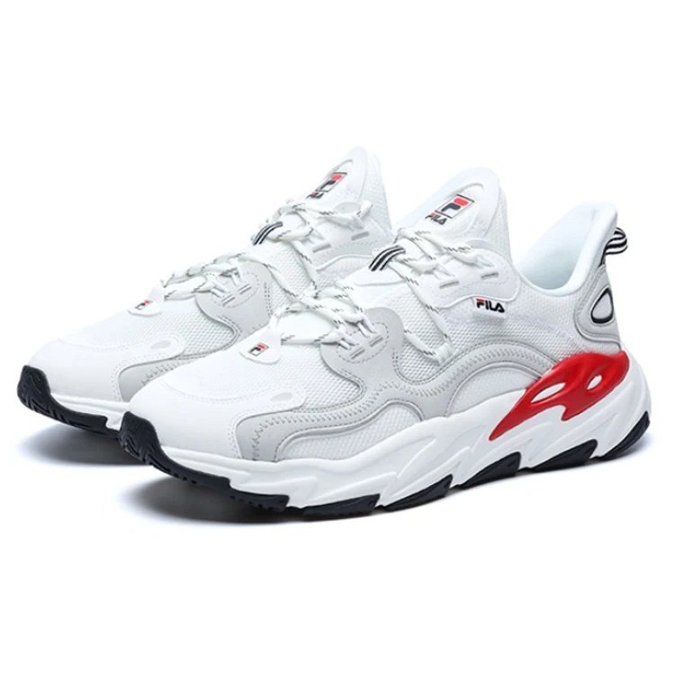 Chaussures basses Wave « Blanc Rouge Gris »