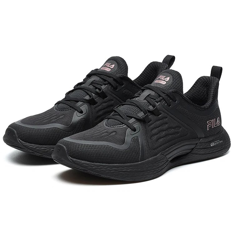 Chaussures d'entraînement basses d'athlétisme, noires