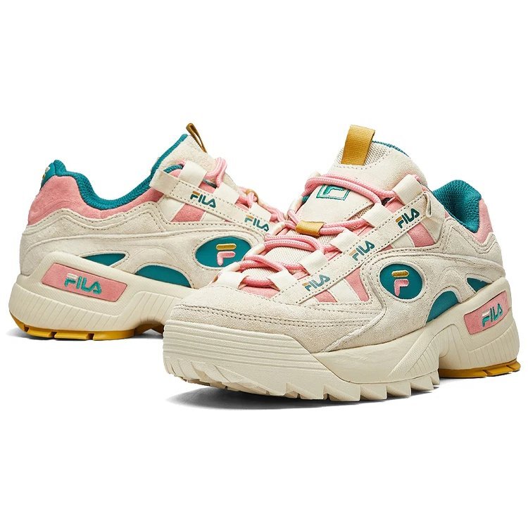 Chaussures d'entraînement classiques D-formation, blanc/vert/rose