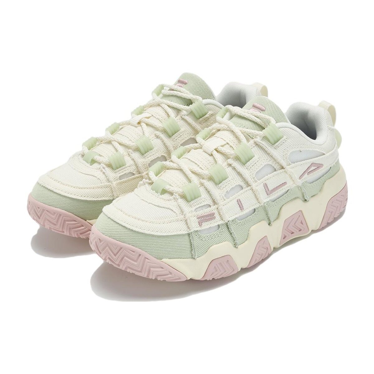 Chaussures de basket Barricade « Blanc Vert Rose »