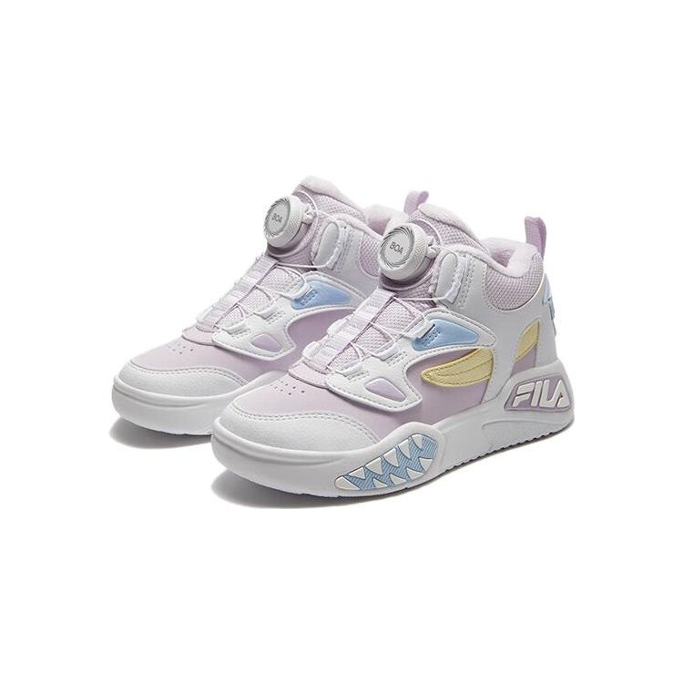 Chaussures de basket montantes lifestyle « Blanc Rose Bleu »