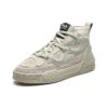 Chaussures de basket rétro montantes grises