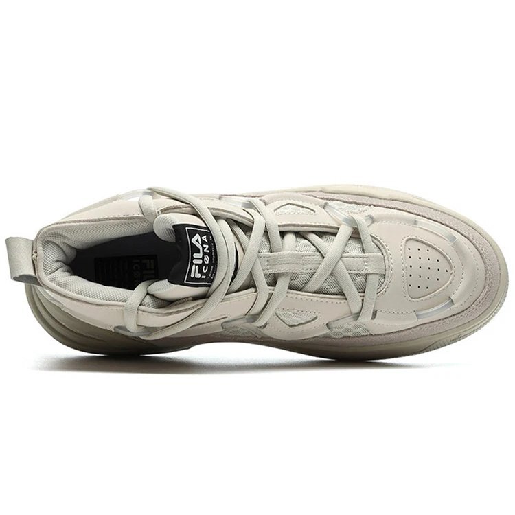 Chaussures de basket rétro montantes grises