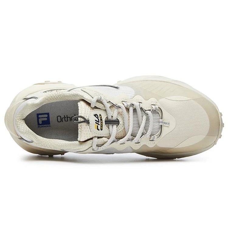 Chaussures de course basses de sport, couleur crème