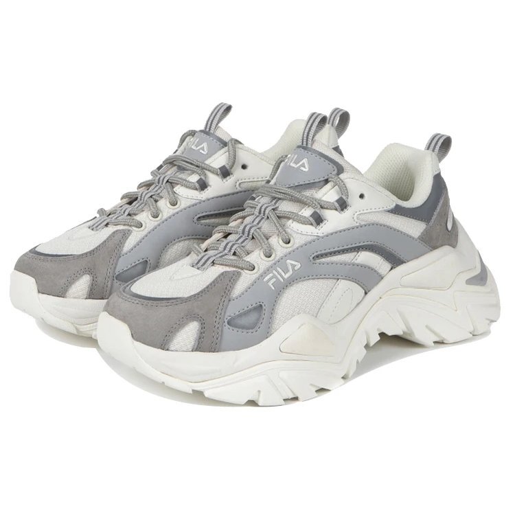Chaussures de course basses File Blanc/Gris