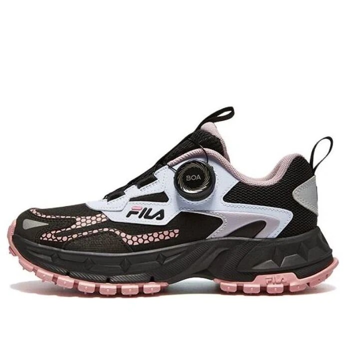 Chaussures de course BOA « Noir Blanc Rose »