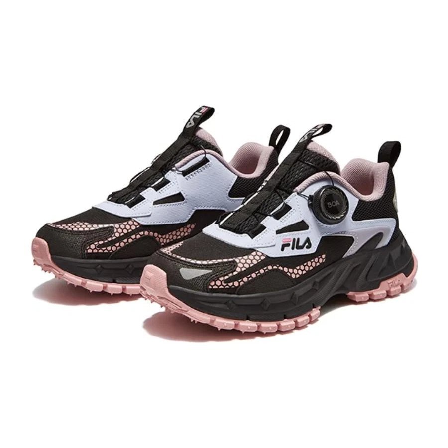 Chaussures de course BOA « Noir Blanc Rose »