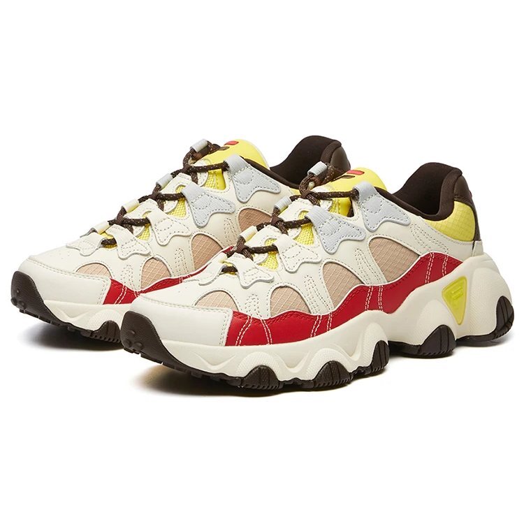 Chaussures de course Jagger Low Blanc/Rouge/Jaune