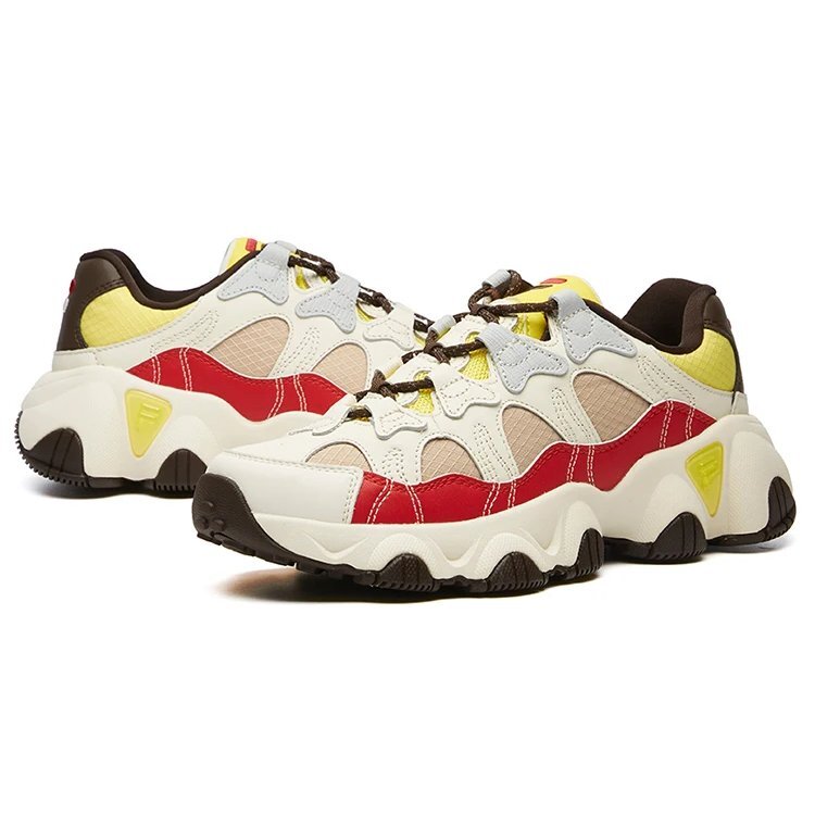 Chaussures de course Jagger Low Blanc/Rouge/Jaune