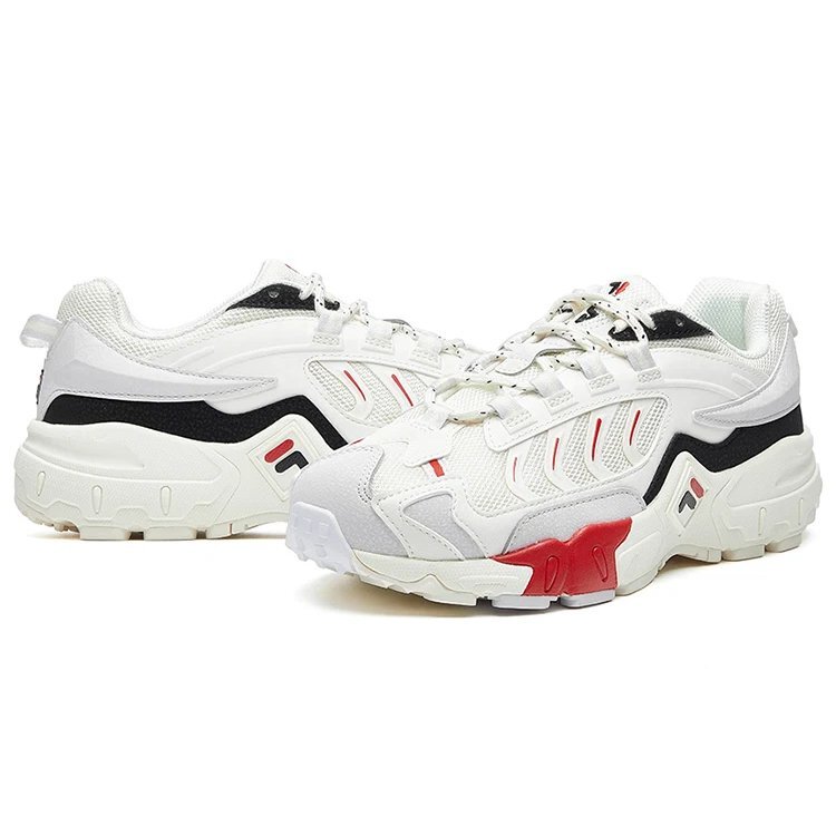 Chaussures de course rétro Blanc/Rouge/Noir