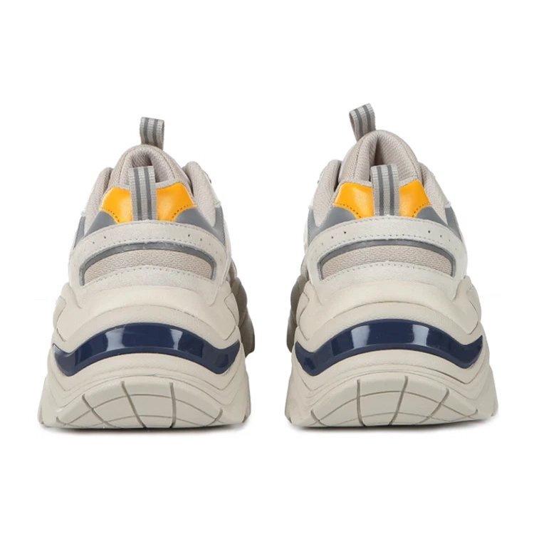 Chaussures de course rétro Blanc/Gris/Jaune