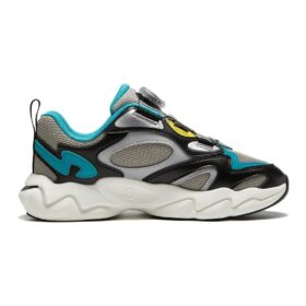 Chaussures de course rétro « Gris Noir Bleu »
