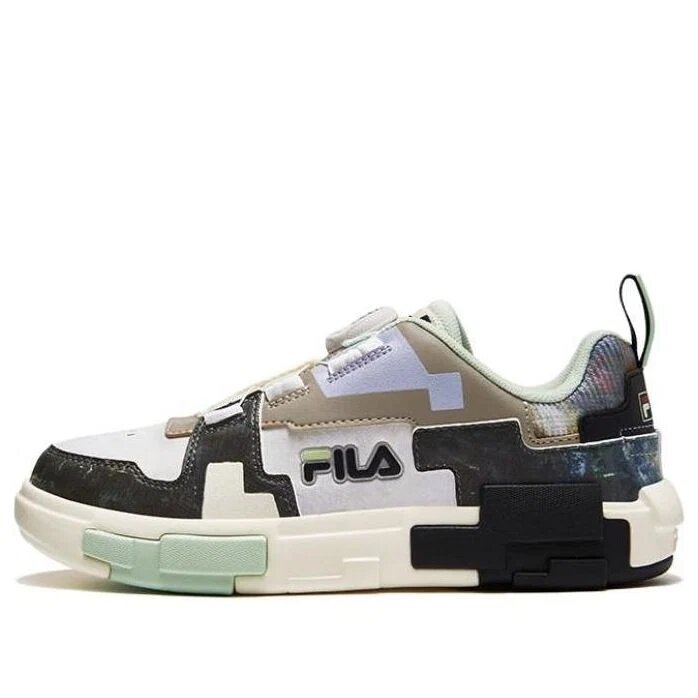 Chaussures de skate Fashion Brick « Blanc Marron Noir »
