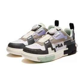 Chaussures de skate Fashion Brick « Blanc Marron Noir »