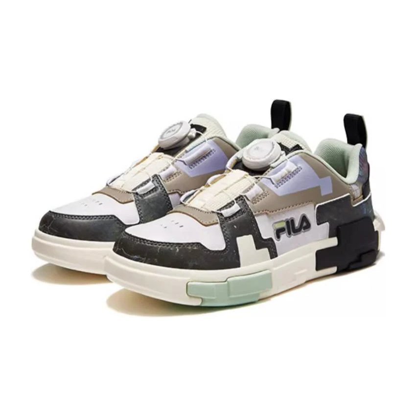 Chaussures de skate Fashion Brick « Blanc Marron Noir »
