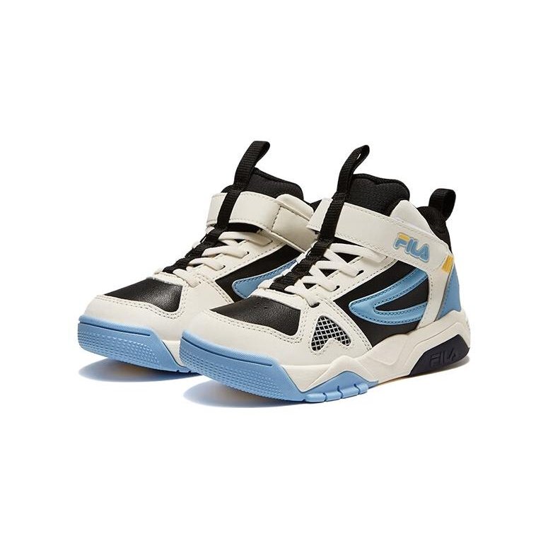 Chaussures de skate montantes « Blanc Noir Bleu »