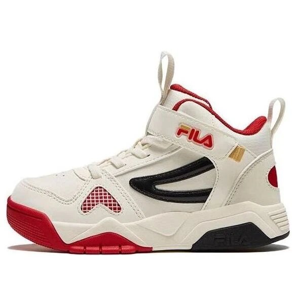 Chaussures de skate montantes « Blanc Noir Rouge »