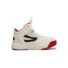 Chaussures de skate montantes « Blanc Noir Rouge »