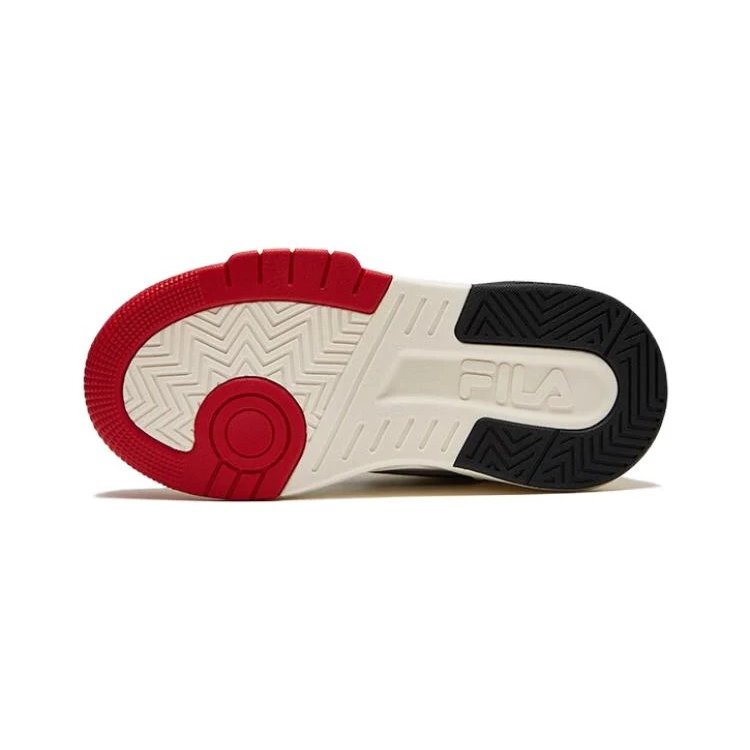 Chaussures de skate montantes « Blanc Noir Rouge »