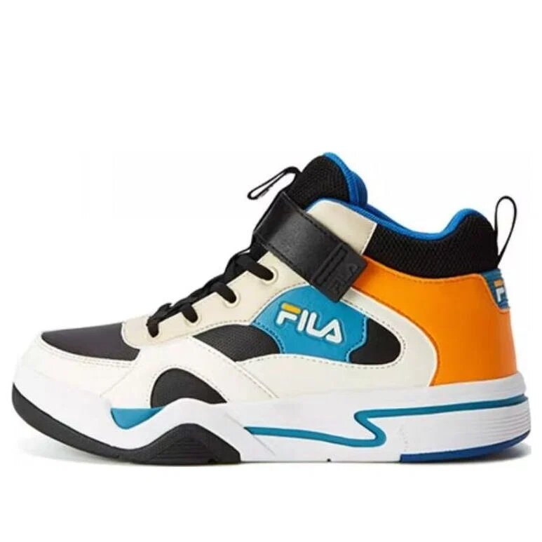 Chaussures de skate montantes décontractées « White Black Orange »