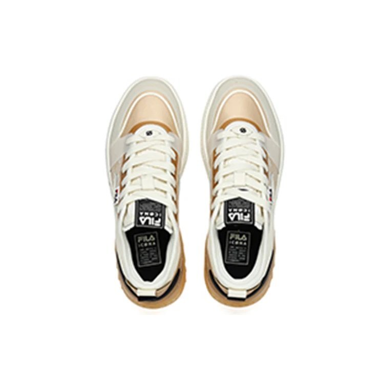 Chaussures de skate rétro décontractées Mixa Jaune crème