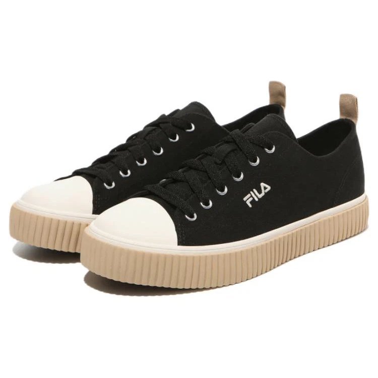 Chaussures de skate unisexes basses, élégantes et décontractées, version coréenne « Black Cream »
