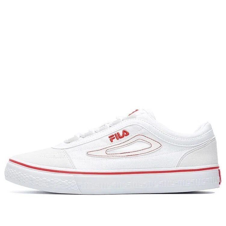 Chaussures de skateboard en toile Classic Boarder Blanc/rouge