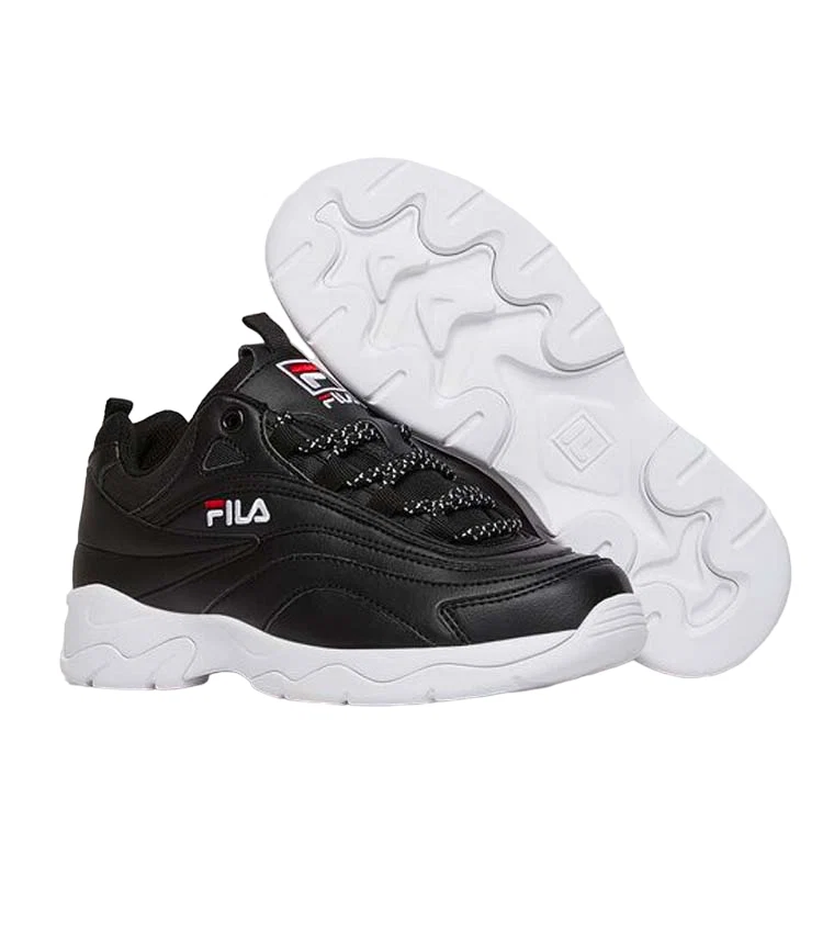 Chaussures de sport en cuir Disarray « Noir Blanc »