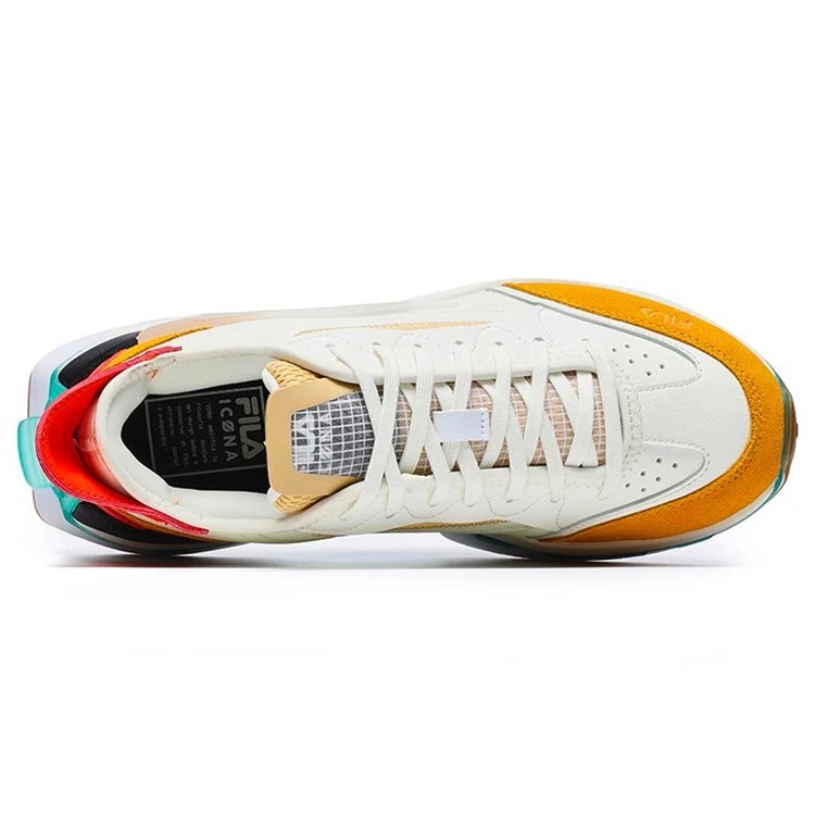 Chaussures KM « Blanc Jaune Orange »