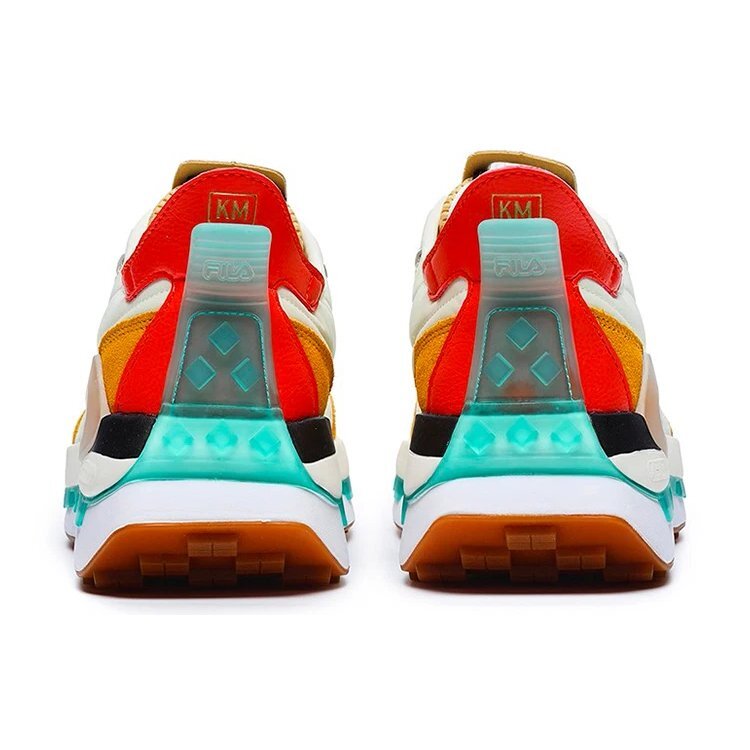 Chaussures KM « Blanc Jaune Orange »