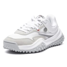 Chaussures Mihara x Fila T1 à pois, blanc/gris