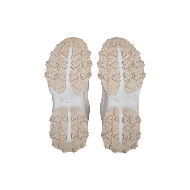 Chaussures Oakmont TR de la collection estivale colorée Fila x BTS : Beige/Blanc/Gris