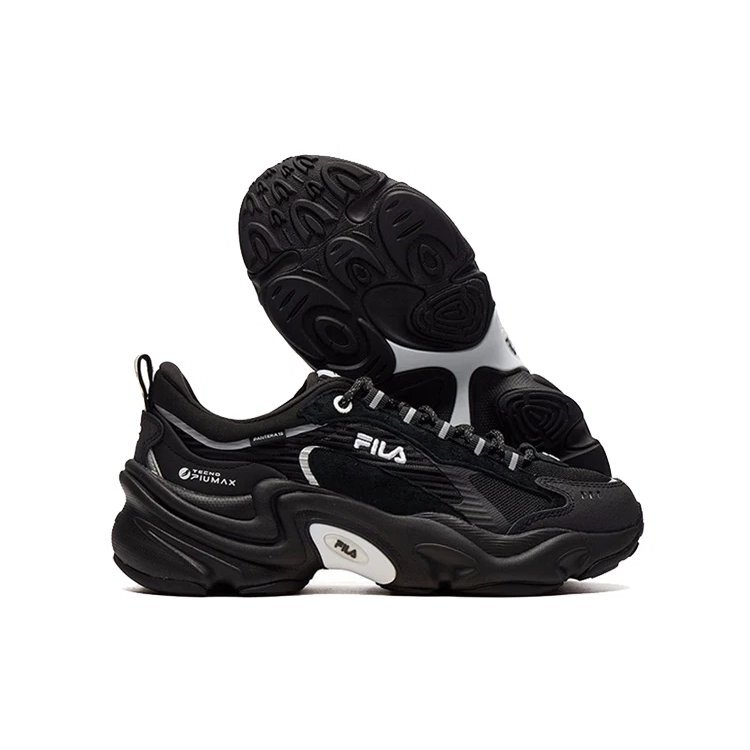 Chaussures à semelle épaisse et amortissantes, à porter au quotidien, noires