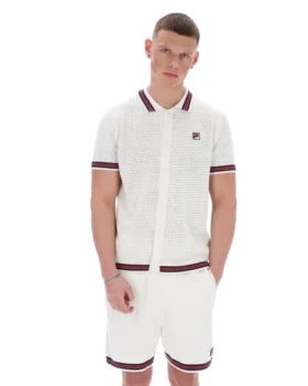 Chemise en maille crochetée Gardenia Domenico avec bordures contrastées